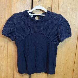 A Détacher To Be Attached Thick Crossover Knit Scandinavian Minimalist Sweater